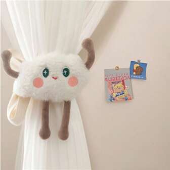 zootime 1 Pc Children's Room Curtain Tie Back, Adorable Cloud Shaped Sheer Curtain Tie, Convenient To Use, Suitable For Kids' Room, Nordic Decor, Baby Room Storage Accessory, Fit For Boy & Girl, Children's Room Decor Tie