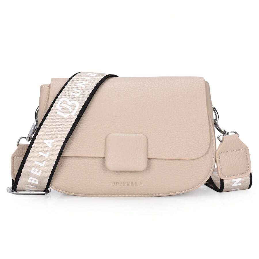 Borsa a tracolla da donna semplice e alla moda classica con tracolla jacquard/tracolla regolabile, tessuto morbido, adatta all'uso quotidiano delle donne