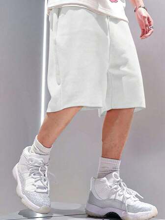 1 pieza Pantalones cortos casuales y holgados con bolsillos para chicos adolescentes, deportivos, adecuados para exteriores, primavera/verano