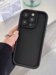 1 pieza Funda de teléfono con diseño de escaleras elegante, funda protectora linda y compatible con iPhone 7/8/X/11/12/13/14/15/16/16 Pro Max/13 Pro/14 Pro/15 Pro y Galaxy A56 5G/S55, diseño minimalista para uso diario y transporte, resistente al agua, a los golpes, a las caídas y a los arañazos - Negro - Ver 2