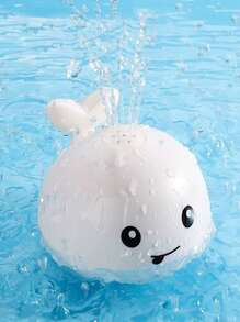1 pièce Jouet d'eau de bain d'été en forme de baleine avec capteur, jouet d'eau de bain pour bébé avec lumière, jouet flottant omnidirectionnel pour baignoire, cadeau d'anniversaire, jouet d'eau pulvérisateur de bain pour enfants