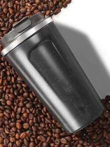 1 pieza Taza de diseño Taza de viaje aislada de acero inoxidable, Taza de café de acero inoxidable 304 de alta gama refinado con pajita, Botella de agua portátil - Multicolor - Ver 3