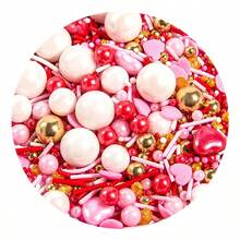 85克/3盎司蛋糕装饰，混合粉色和紫色珍珠，混合贝壳和海星糖粒，柔和色彩烘焙装饰，适用于蛋糕、冰淇淋、饼干、甜甜圈，是夏季派对、婚礼、生日和毕业典礼的完美之选，仅供装饰，不可食用 - 彩色 - 查看 13