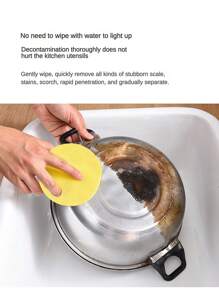 500g Magic Kitchen Cleaning Powder, Stainless Steel Cleaning Paste, Multi-Purpose Degreaser Suitable For Pots, Pans, Surfaces, Deep Cleaning For Vent Hoods, Stoves, Faucets And Stubborn Dirt, Kitchen Pot Bottom Cleaning Polish - Recommend 500g Size