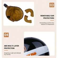 1 buc retro motocicletă cască ABS material moto anti-cădere cască patru anotimpuri căști motocicletă 3/4 cască motocross pedală croazieră vară pentru bărbați și femei accesorii motociclete