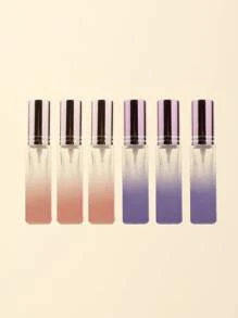 3pcs/6pcs/12pcs/18pcs 10ml Square Glass Refillable Makeup Toner Perfume Small Sample Transparent Fine Mist Spray Bottle, Black/Amber, With Funnel Atomizer, Rose Gold/Purple/Pink