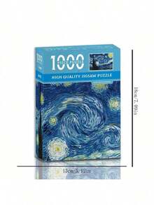 2025 New 1pc Summer Casual Stress Relief Oil Painting Puzzle, High Difficulty 1000 Pieces Oil Painting Landscape Puzzle, Creative Puzzle, Party Prop, Birthday Gift, Christmas Gift, Perfect Gift