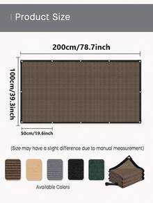 DELLNA 1pc Sun Shade Cloth With Rope Rings, Privacy Protection + Sun Shading Dual-Function, Suitable For Gazebo/Garden/Carport/Patio, Multiple Colors Available - Multicolor - View 7