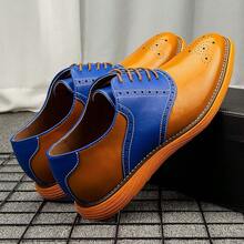 Men's Oxford Shoes Dress Shoes Men's Lightweight Lace-Up Fashion Shoes-20256688 - 藍色-03 - 查看 7