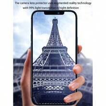 2pcs Clear Transparent Scratch-Resistant Camera Lens Protective Film Compatible With Apple 11 12 13 14 15 16 Pro Max Plus Mini, HD Clear Full Coverage Guard Applicable To Daily Shield, Office, Home Lens Protector Phone Camera Cover Waterproof Shockproof Anti-Fall Anti-Fall Anti-Fingerprint - Clear - View 8