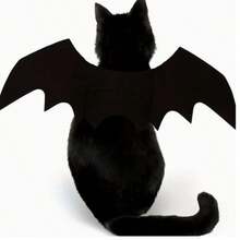 Adjustable Black Cat Bat Wing Pet Costume - Soft Polyester Halloween Pet Accessory, Suitable For Cats And Small Dogs, Great For Cosplay And Dressing Up Fun - Multicolor - View 5