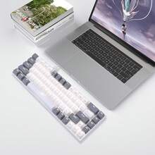 MageGee Box 65% 机械键盘，有线游戏键盘，带蓝/红轴，Type-C，68 键，LED 背光，迷你紧凑型键盘，适用于笔记本电脑、Windows PC 和游戏 - 彩色 - 查看 10