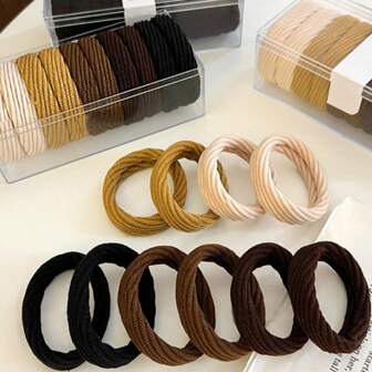 10pcs/20pcs Travel Hair Ties For Women - Portable Mini Snag-Free Elastics, Strong No-Slip Grip For Gym & Vacation, Office Everyday Hair Essentials Bulk Pack