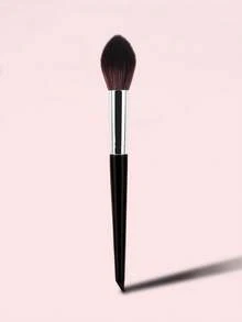 1 件火焰形腮红、荧光笔、小圆形化妆刷、面部粉刷、化妆工具 - 黑色 - 查看 1