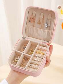 Hộp đựng trang sức bằng nhung, khay trưng bày trang sức để bàn, hộp đựng trang sức đa chức năng có nắp kính trong suốt dùng đựng nhẫn, hộp đựng trang sức dung tích lớn, giá đựng bông tai, quà tặng năm mới, quà tặng cho nam, quà tặng cho nữ, quà tặng ngày Quốc tế Phụ nữ, quà tặng mùa xuân, quà tặng theo mùa, thích hợp cho kỳ nghỉ, bãi biển, phòng tắm, phòng ngủ, dung tích lớn, quà tặng ngày lễ tình nhân, đám cưới, quà tặng cô dâu. - Nhiều màu - Xem 12