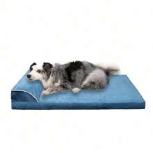 1 件多尺寸矫形宠物床垫，适合猫狗四季使用，可拆卸和清洗，最大支撑重量 74 磅 - 藍色 - 查看 2