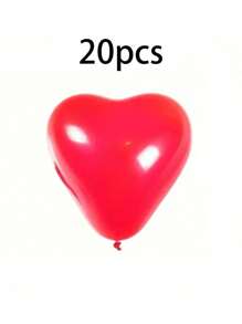 100 piezas/20 piezas/10 piezas Decoración del Día de San Valentín, Globos con forma de corazón. Decoración para confesión del Día de San Valentín, cumpleaños, boda, apta para el Día de San Valentín, cumpleaños, bodas, aniversarios, fiestas y decoración del hogar