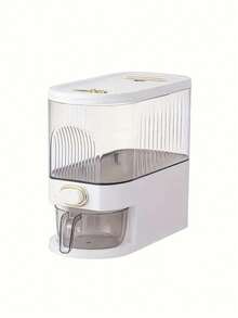 TAIMASI 22 Lbs Rice Dispenser, Rice Container With Measuring Cup, Upgraded Lid Time Dials & Built-In Fresh Box Rice Container Storage For Home Kitchen Pantry Stores Rice 22/11Lbs Green Gray Transparency - Perfect For Thanksgiving, Christmas, New Year's, And Mother's Day Cooking And Gifting - Gray - View 13