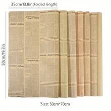 10 Sheets Vintage Nostalgic English Newspaper Kraft Paper, English Newspaper, Gift Bouquet Wrapping Paper - Multicolor - View 5