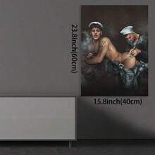 Framed Posters Gay Male Poster Vintage Male Character Poster Two Men Tattoo Poster Canvas Art Posters Painting Pictures Wall Art Prints Wall Decor For Bedroom Home Office Decor Party Gifts