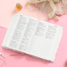 Biblia Letra Grande 12 Puntos Para Mujer RV1960 Imit Piel Rosada Floral - Single Book - View 4