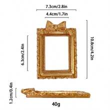 欧式复古INS金色迷你相框道具美甲项链拍照饰品珠宝拍摄背景配件 - 彩色 - 查看 26