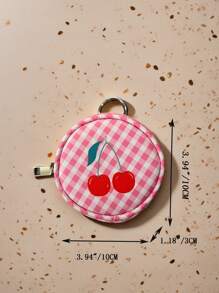 Cute & Versatile Minimalist Cherry Coin Purse, Fashion Small Item Storage Pouch, Card Holder, Key Holder, Earphone Case, Bag Charm