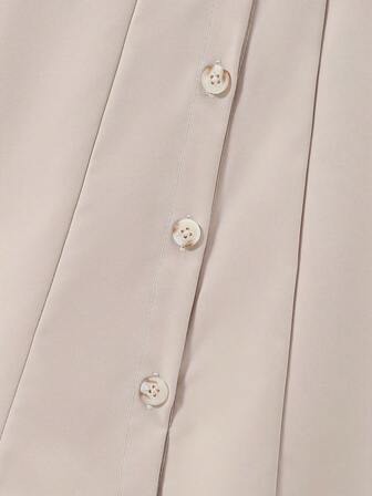 Girls' Plaid Lapel Windbreaker Jacket, Mid-Length, Fashionable, Bowknot Long Sleeve, Versatile Outerwear For Girls, Spring/Autumn