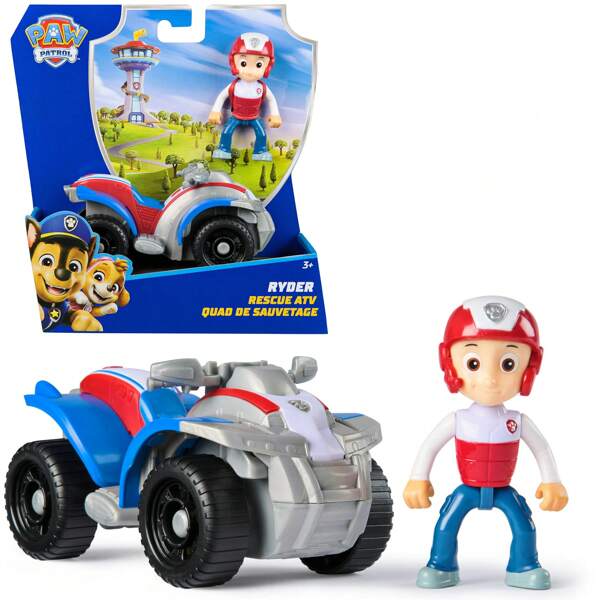 Spin Master Paw Patrol Ryder's Rescue ATV Vehicle With Collectible Figure, For Kids Aged 3 And Up