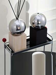 1 Set eleganter kugelförmiger Diffuser aus Edelstahl - ohne Beleuchtung, geruchlos, perfekt für Heim- und Hoteldekoration, Innenbereich, ästhetischer Mittelpunkt | minimalistisches Design | reflektierende Oberfläche - Verschiedenfarbig - Übersicht 4