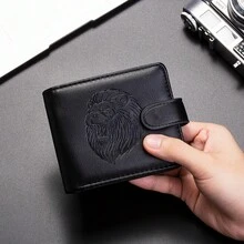 Men's Short Zipper Wallet New Style Coin Purse For Men Wallet Mini Wallet Purse Wallet Men Wallet Leather Small Wallet - Black - View 10