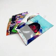 100pcs Smell Proof Mylar Bag,Resealable 1g Flat Zipper Bag,Mix Designs 6*8 Cm Mini Zip Lock Plastic Bags,Aluminum Foil Candy Gummies Packaging Pouch With Window