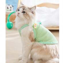 3D Floral Harness Leash For Small Dogs, Stylish Outfit For Pets Like Pooches And Kittens, Suitable For Spring And Summer