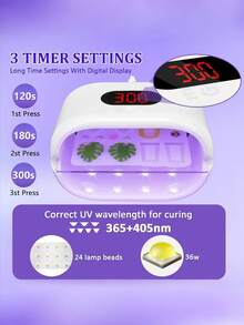 36W UV Curing Light, Resin Specific, Dual-Sided Fast Curing, 3-Speed Adjustable, Digital Display, Suitable For Crafts - Multicolor - View 2