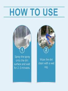 1pc (120ml) Glass Cleaner, Home Mirror Glass Degreasing Stain Remover Glass Cleaning Spray, Multi-Scene Applicable, Random Delivery Of New And Old Models. - Multicolor - View 3