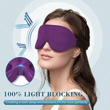 ZGGCD Sleep Mask For Side Sleeper, Light Blocking Sleeping Eye Mask For Women Men, 3D Contoured Cup Night Blindfold, Luxury Eye Cover Eyeshade With Adjustable Strap For Travel, Nap, Purple - 藍色 - 查看 11