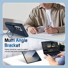 VIETAO Fashionable Camera Grip Phone Case, Compatible With Samsung Galaxy Z Fold 4/5/6/7, Portable Wrist Strap Phone Cover, Waterproof Shockproof Anti-Fall Anti-Scratch - Navy Blue - View 4