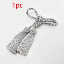 1pc Multi-Color Polyester Drawstring Adjustable Living Room Office Home Decor For Elegant Home Decoration Accessories Easy To Use,Curtain Tiebacks, Decorative Drapery Holdbacks With Tassels, Curtain Fixing Straps