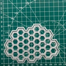 全新蜂窝背景和小蜜蜂金属切割模具，适用于框架背景装饰、剪贴簿 DIY 项目、工艺创作，为您的项目增添特殊的色彩。