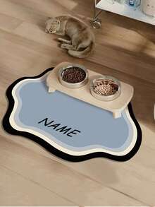 Anpassbarer Haustier-Matte für Katzen & Hunde - schnelltrocknend, wasserabsorbierend, personalisiert mit dem Namen des Haustieres, nordischer Stil Bodenmatte für den Innenbereich, Haustier-Matte für den Boden, verspieltes Haustier-Design, strapazierfähige Haustier-Matte (mittlere oder große Größe empfohlen für besseren Sitz für Katzen und Hunde) - Verschiedenfarbig - Übersicht 7