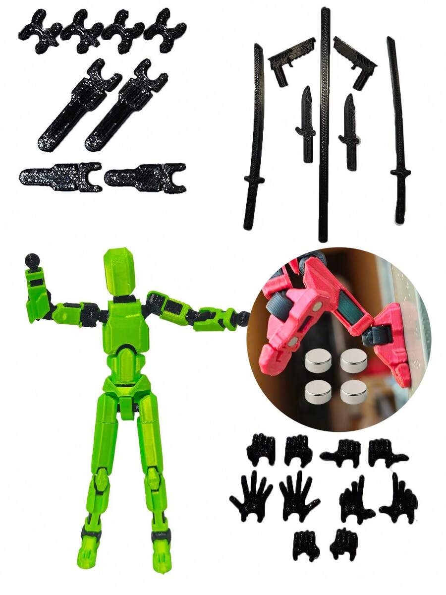 Dummy 13 Articulated Doll Assembly Kit - 綠色霓虹燈 - 查看 1