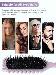 Locken definierender Pinsel - Nylon Stylingbürste für lockiges Haar, Formen und Definieren von Locken mit weniger Ziehen und Trennung, geeignet für Frauen und Männer
