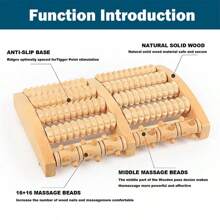 1PC Wooden Foot Roller Wood Care Massage Reflexology Muscle Relax Relief Massager Spa Gift Anti Cellulite Foot Massager Care Tools For Foot Leg Stress Relief - Multicolor - View 7