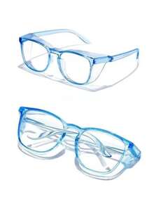 1 副时尚安全眼镜，透明防雾防刮防护眼镜，男女皆宜 - 無色 - 查看 6