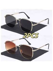 1 Pair Classic Travel Frame Fashion Fashion Glasses For Men, Designed Luxury, Comes With Elegant Eyeglass Case, Suitable For Daily Life Accessories And Driving