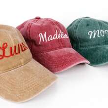1 buc Șapcă de baseball cu text brodat personalizat, Pălărie unisex vintage reglabilă, spălată, potrivită pentru studenți, profesori, birouri, cămine universitare, prieteni și familie, Șapcă sport casual, Design vintage spălat, Alegerea perfectă pentru ea/el/iubit/prietena.