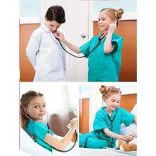 7 件套医生服装套装，手术服装扮，粉色/绿色（颜色随机） - 粉色 - 查看 4