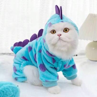 1pc Cute Casual Dinosaur Costume, Suitable For Small Dogs & Cats