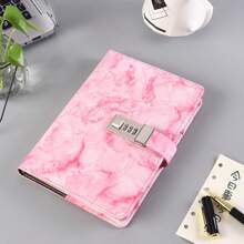 Unisex Lined Notebook, Marble And Rough Surface Journal, Hardcover Leather Material, With Pen Holder, Resistant Cover Tech Softcover Composition Journal Notebook Light Notepad Supply For Stylish Women Men Daily Use Home Decor,Preppy Style Lined Journal, Back To School Decorations,Suitable For Work, Notes, Travel, School, Etc.