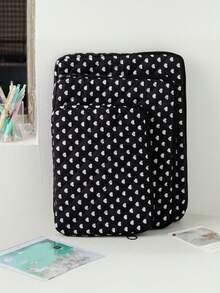 1 件可爱少女粉色蝴蝶结和时尚黑色心形图案平板电脑包，泫雅风格粉色花朵平板电脑包，11/13/15 英寸电脑包 iPad 包笔记本电脑包，11、13、15 英寸便携式台式机保护包适用于 Mac Book ASUS 平板电脑手提包保护套 9-11 英寸兼容 iPad Air 4 5 Pro 11 Mini 5 6 iPad 保护套防震包返校学校用品包适用于学校工作笔记本电脑包适合女士 Mac Book 保护套